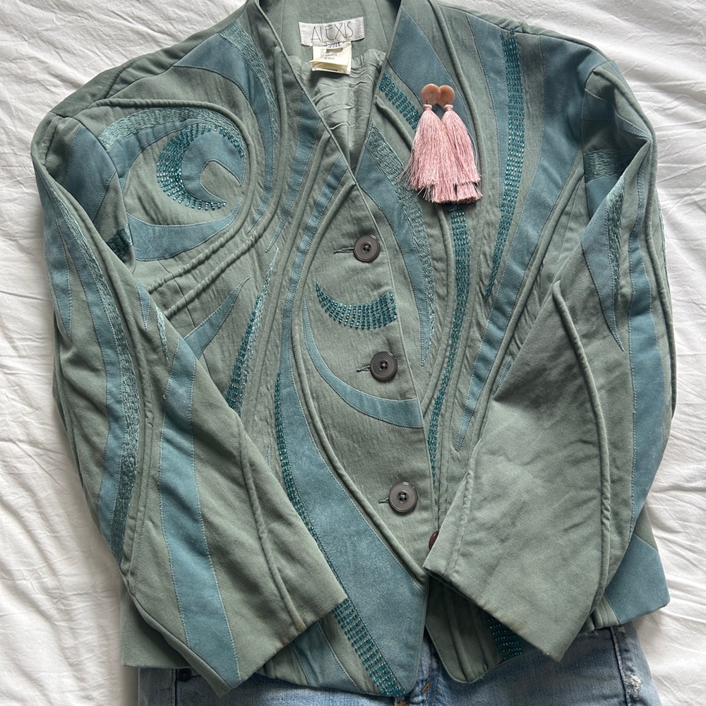 Vintage Alexis made in USA vest, blazer in wool - Picture 2 of 6